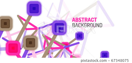 Abstract square dot connections, flat style multicolored geometric background for Wallpaper, Banner, Background, Card, Book Illustration, landing page or poster design Abstract square dot connections, flat style multicolored geometric background for Wallpaper, Banner, Background, Card, Book Illustration, landing page or poster design 67348075