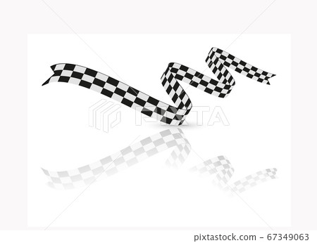 Checkered racing flag, ribbon. Vector... - Stock Illustration [67349063 ...