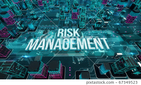 Risk Management with digital technology concept 3D rendering 67349523