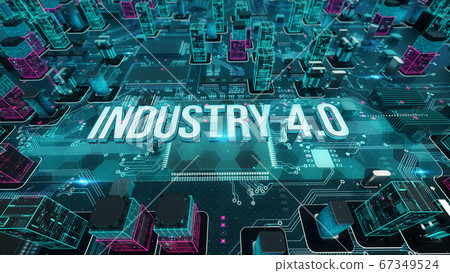 Industry 4.0 with digital technology concept 3D rendering Industry 4.0 with digital technology concept 3D rendering 67349524