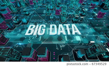 Big Data with digital technology concept 3D rendering Big Data with digital technology concept 3D rendering 67349529