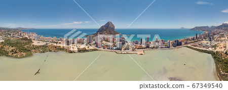 Panoramic view Calpe cityscape 67349540