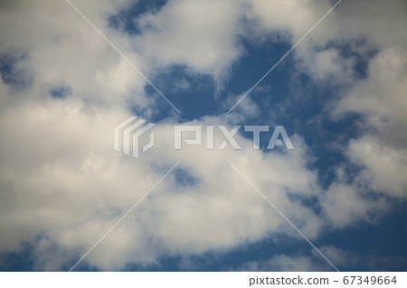 White clouds in summer blue sky 67349664