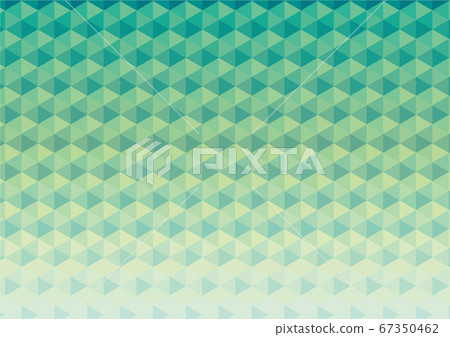 抽象背景|由六角形四邊形立方體綠色組成的幾何圖案背景圖 67350462