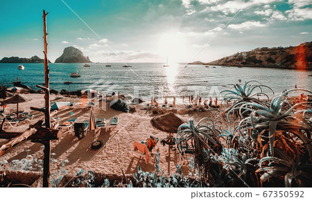 View of Cala d'Hort Beach in Ibiza 67350592