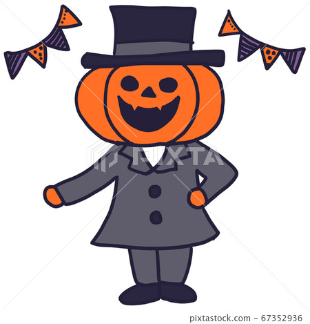 pumpkin with a top hat