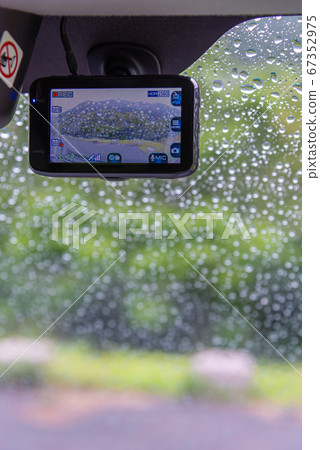 Drive recorder on a rainy day 67352975