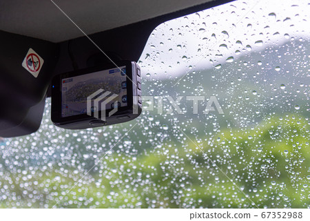 Drive recorder on a rainy day Drive recorder on a rainy day 67352988