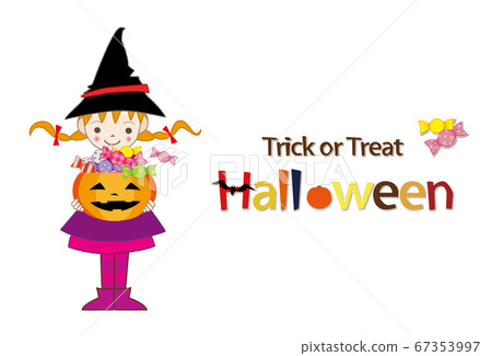 Halloween girl with pumpkin postcard postcard Halloween girl with pumpkin postcard postcard 67353997