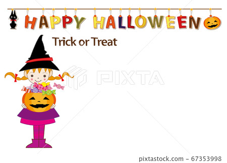Halloween girl with pumpkin postcard postcard Halloween girl with pumpkin postcard postcard 67353998