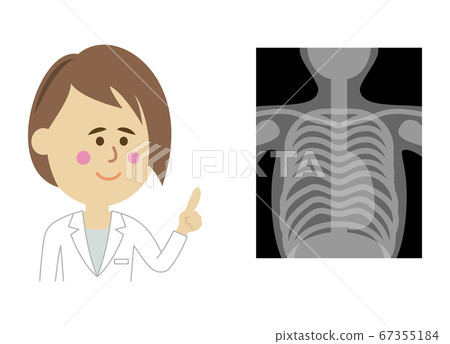 醫院醫生和X射線的插圖圖像 醫院醫生和X射線的插圖圖像 67355184