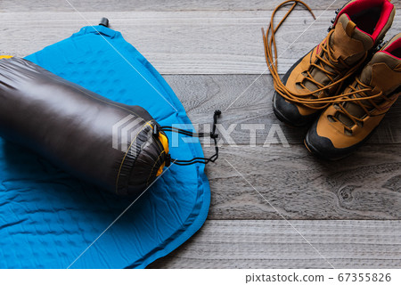 Sleeping mat mountain hut image Sleeping mat mountain hut image 67355826