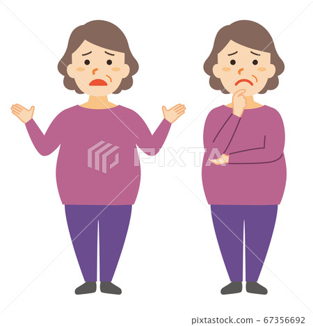 Fat middle-aged woman in trouble 67356692