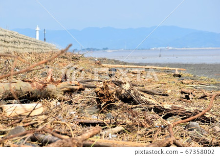 Ariake Sea after heavy rain 67358002