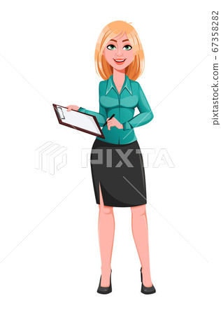 Blond businesswoman cartoon character Blond businesswoman cartoon character 67358282