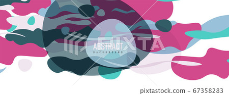Trendy liquid style shapes abstract design, dynamic vector background for placards, brochures, posters, web landing pages, covers or banners 67358283