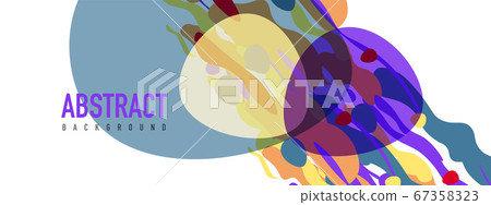 Trendy liquid style shapes abstract design,...-插圖素材 [67358323] - PIXTA圖庫