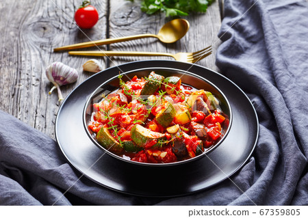 close-up of vegetable stew in a bowl 67359805
