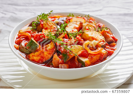 close-up of vegetable stew in a bowl 67359807