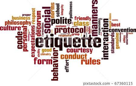 Etiquette word cloud Etiquette word cloud 67360115