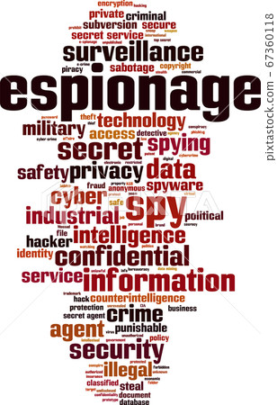 Espionage word cloud Espionage word cloud 67360118