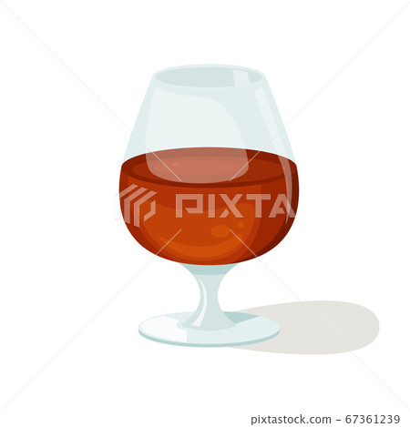 Vector illustration of a beautiful glass of cognac Vector illustration of a beautiful glass of cognac 67361239