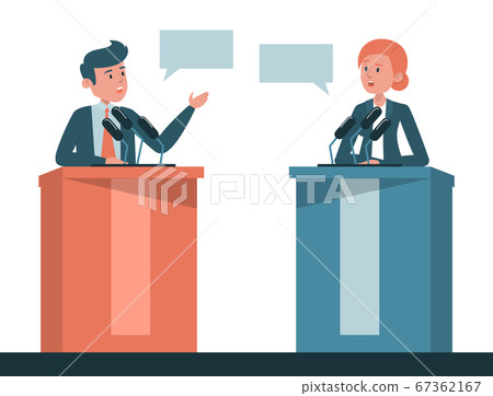 Two candidates on discussion, presidential Two candidates on discussion, presidential 67362167