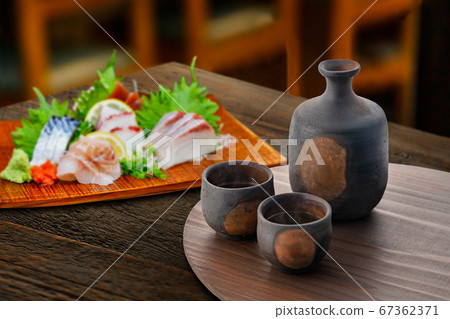 Sake and delicious sashimi Sake and delicious sashimi 67362371