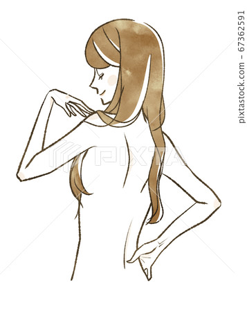 女性後視-美麗的背部 女性後視-美麗的背部 67362591