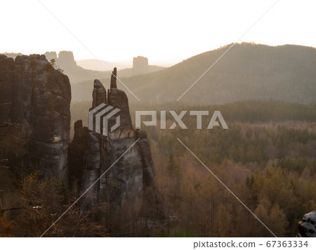 Rocky columns at Blosstock rock and far Rocky columns at Blosstock rock and far 67363334