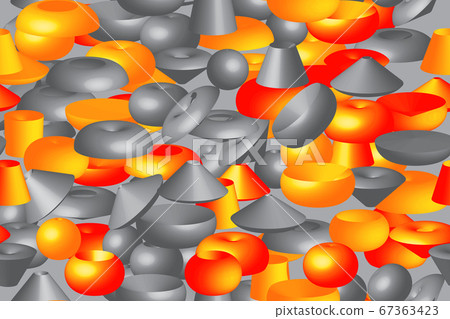 Abstract Color Volume Shapes 3D Seamless Illustration Pattern Abstract Color Volume Shapes 3D Seamless Illustration Pattern 67363423