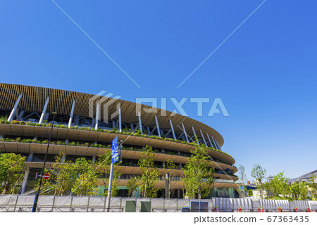 藍藍的天空中的新國家體育場 藍藍的天空中的新國家體育場 67363435