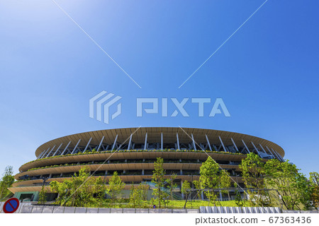 New National Stadium in the blue sky New National Stadium in the blue sky 67363436