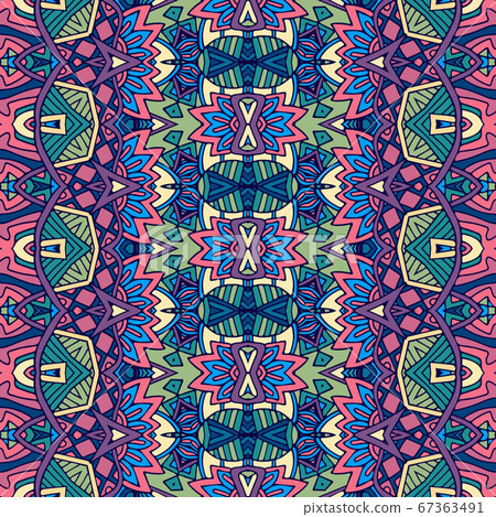 Abstract festive colorful floral vector ethnic 67363491