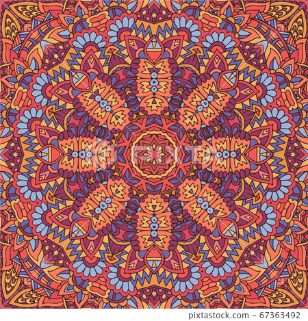 Abstract mandala vector seamless pattern floral Abstract mandala vector seamless pattern floral 67363492