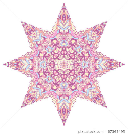 Abstract star mandala floral design colorful Abstract star mandala floral design colorful 67363495
