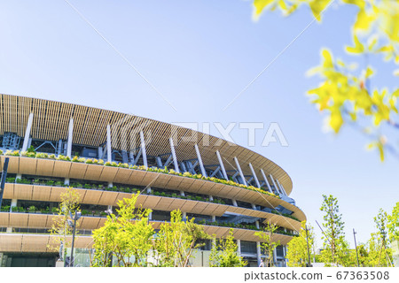 藍藍的天空中的新國家體育場 藍藍的天空中的新國家體育場 67363508