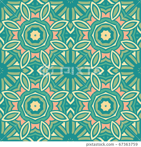 Tiled ethnic boho pattern for fabric. Abstract Tiled ethnic boho pattern for fabric. Abstract 67363759