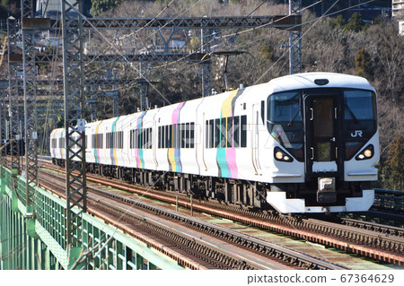 Chuo Main Line Upbound E257 Series Transfer Train (Shin-Katsura River Bridge Torizawa-Saruhashi) 67364629