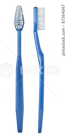 Blue toothbrush isolated on white background. 67364847