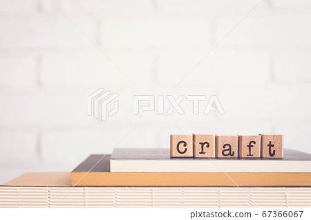 The word CRAFT, letters and copy space background, 67366067