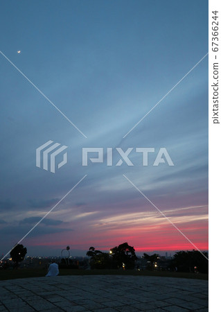 愛知縣名古屋市小山上的Takinomizu公園的夜景 愛知縣名古屋市小山上的Takinomizu公園的夜景 67366244