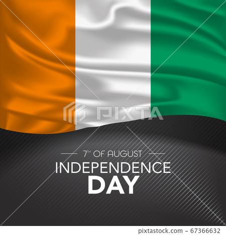 Ivory Coast happy independence day greeting card, banner, vector illustration 67366632