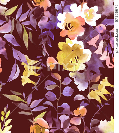 Botanical seamless pattern. Botanical seamless pattern. 67366673
