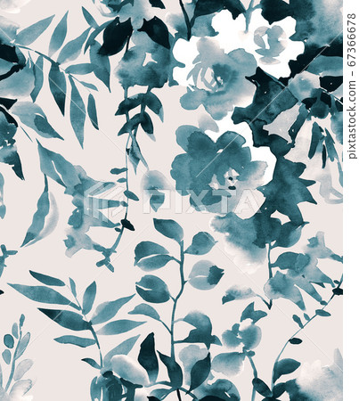 Botanical seamless pattern. Botanical seamless pattern. 67366678