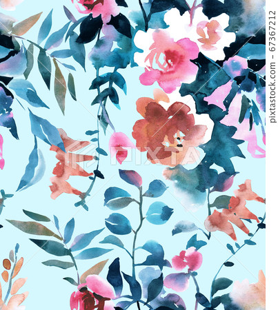 Botanical seamless pattern. Botanical seamless pattern. 67367212