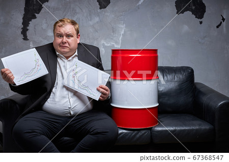 businessman misunderstanding what steps should he take to save the business 67368547