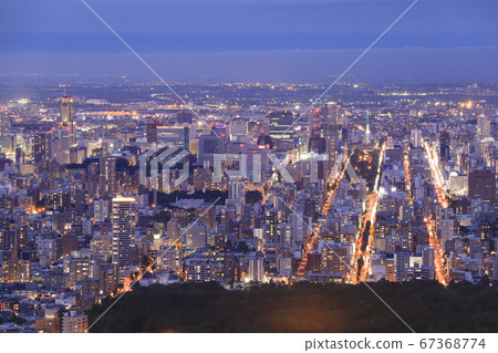 A night view of Sapporo from the Okurayama Observatory 67368774
