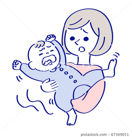 Mother blue who is troubled with crying baby Mother blue who is troubled with crying baby 67369051