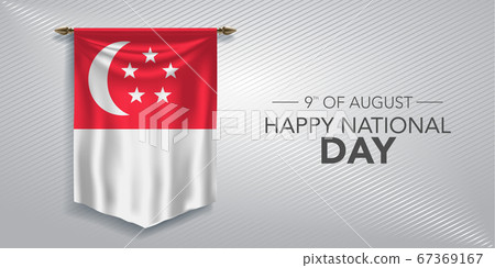 Singapore national day greeting card, banner, vector illustration Singapore national day greeting card, banner, vector illustration 67369167